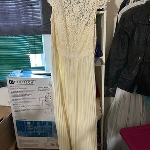 H&M Cream Lace Maxi Dress